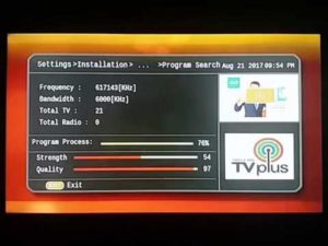 How do I scan channels with TV Plus?